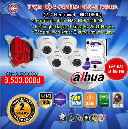 Lắp đặt trọn bộ camera quan sát Dahua giá rẻ tại Hải Phòng