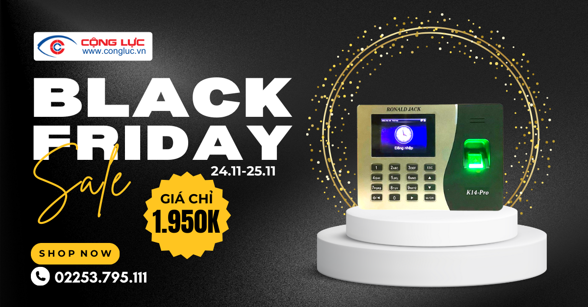 khuyến mại máy chấm công black friday 2023