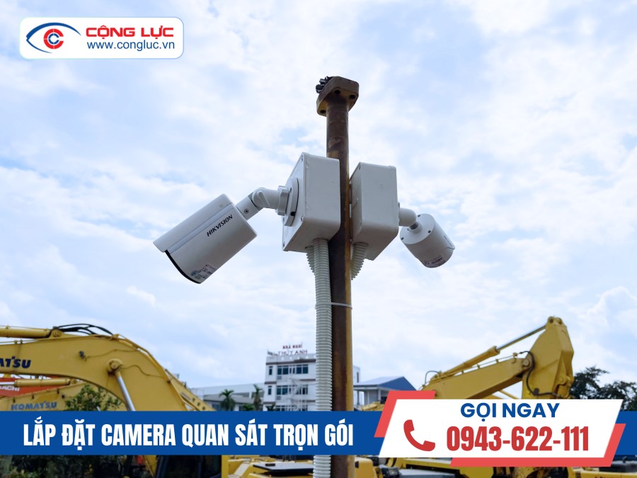 lắp camera cho máy xúc Hoàng Anh tại đường 5 quán toan hải  phòng
