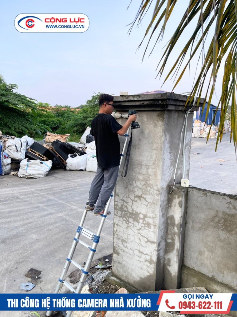 thi công hệ thống camera nhà xưởng ở kcn đồ sơn hải phòng cho công ty song hoàng