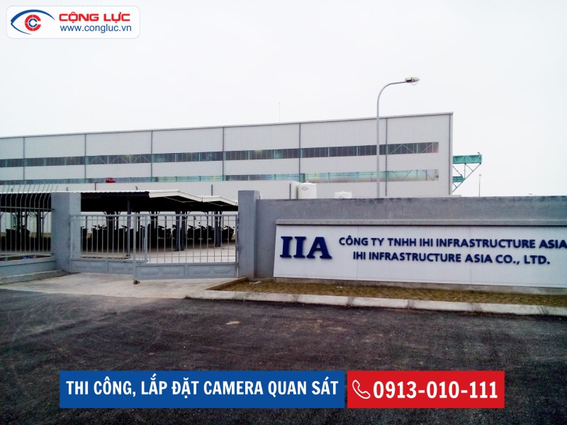 Lắp đặt camera quan sát tại KCN Đình Vũ cho Công ty IIA