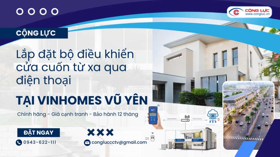 cộng lực lắp đặt bộ điều khiển cửa cuốn từ xa giá tốt nhất tại vinhomes vũ yên hải phòng