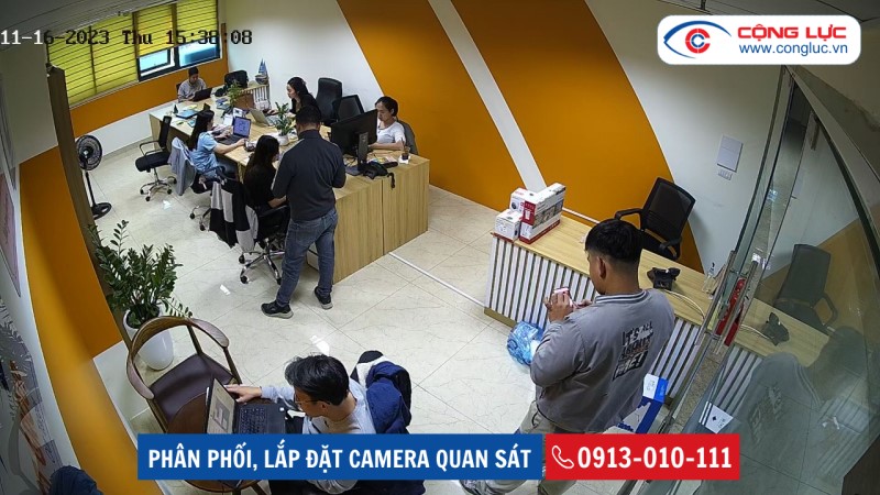 lắp camera quan sát văn phòng công ty vnft group tại toà nhà thành đạt hải phòng