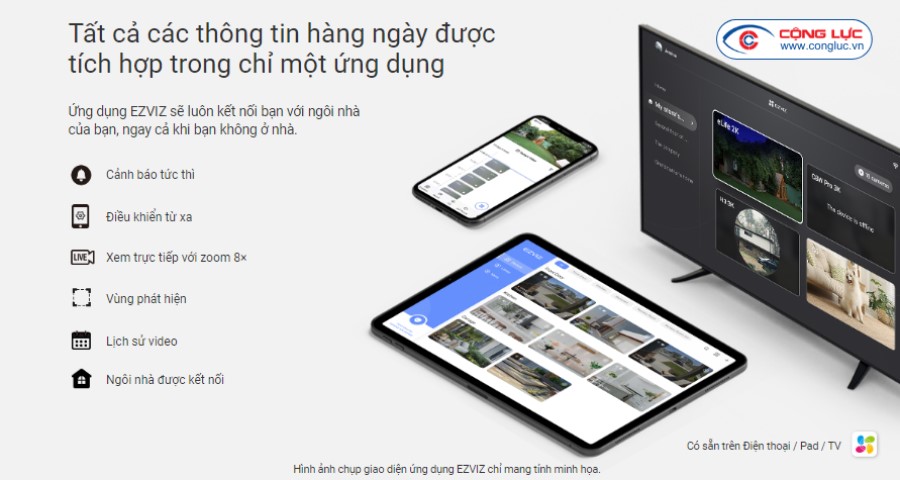 Camera wifi Ezviz E6 3k 5MP chống trộm thông minh
