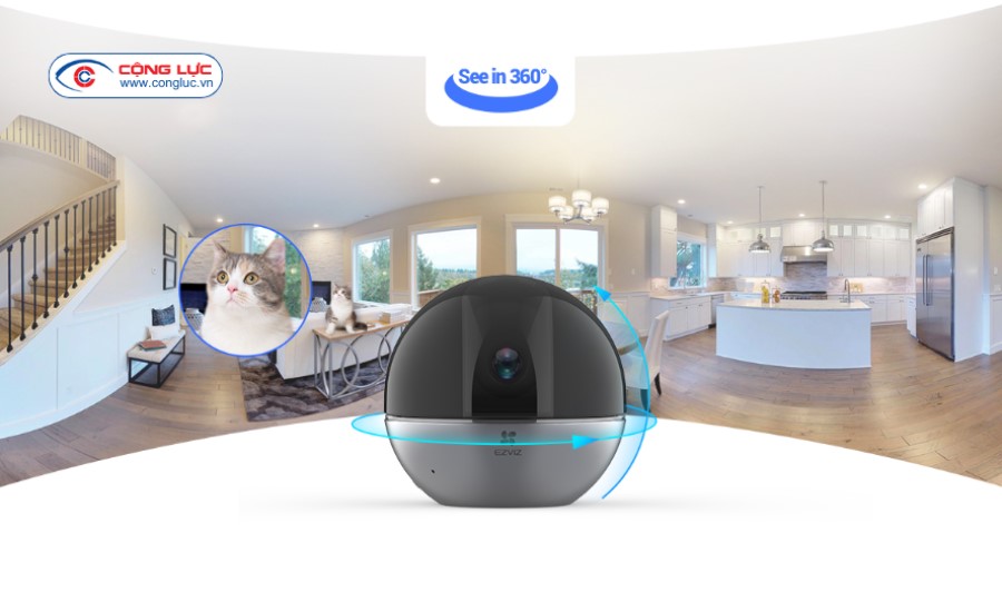 camera wifi ezviz e6 3k 5mp quan sát toàn cảnh 360 độ thông minh