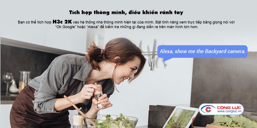 Camera thông minh ngoài trời Ezviz H3C 3MP có màu