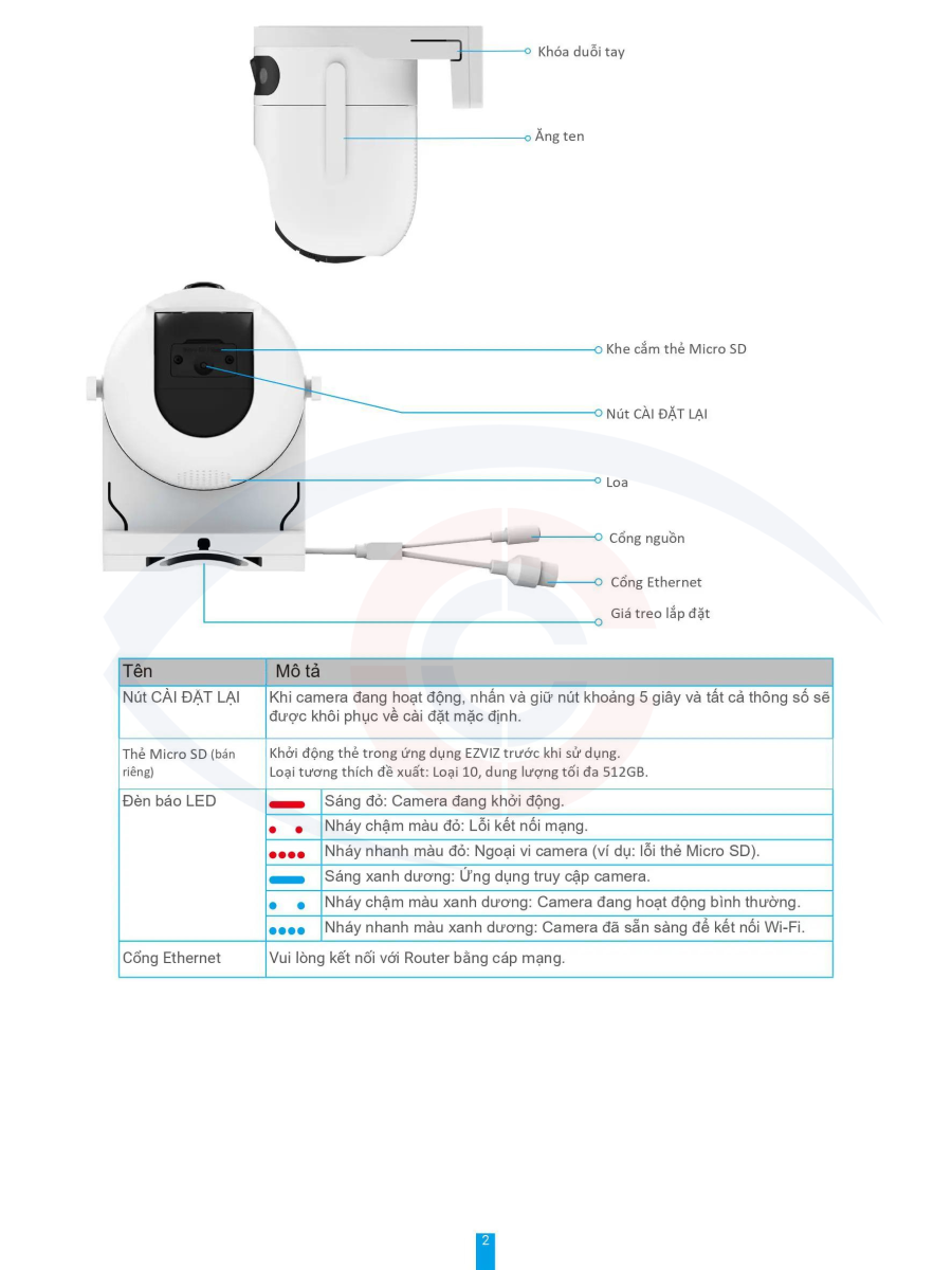 hướng dẫn sử dụng camera wifi 2 ống kính ngoài trời Ezviz H9C 6MP-3