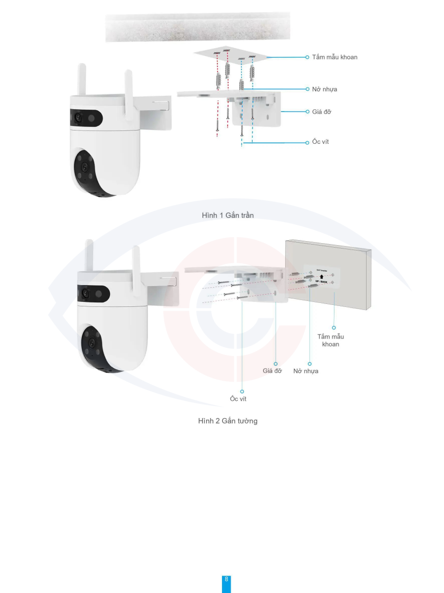 hướng dẫn sử dụng camera wifi 2 ống kính ngoài trời Ezviz H9C 6MP-9