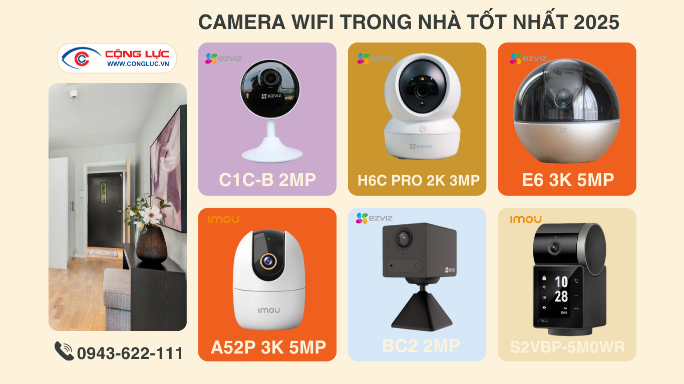 camera wifi trong nhà tốt nhất năm 2025