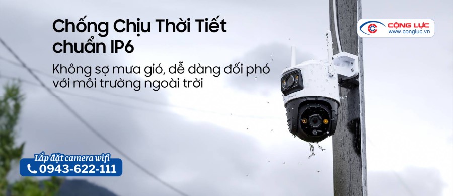 CAMERA WIFI IMOU CRUISER DUAL 6MP IPC-S7XP-6M0WED chống chịu thời tiết ip6