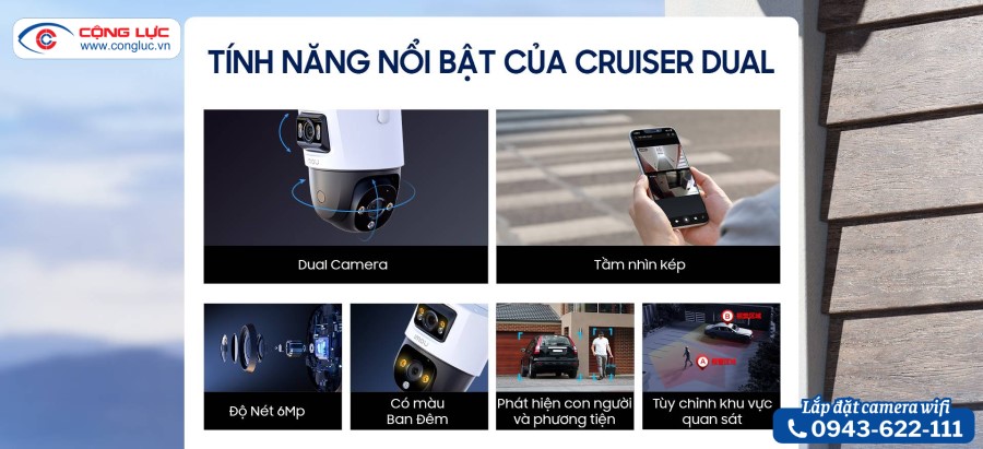 tính năng nổi bật camera wifi imou Cruiser Dual 6MP