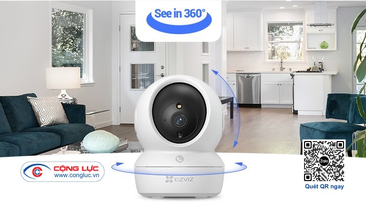 camera wifi quay quét 360 độ ezviz h6c 4mp pro