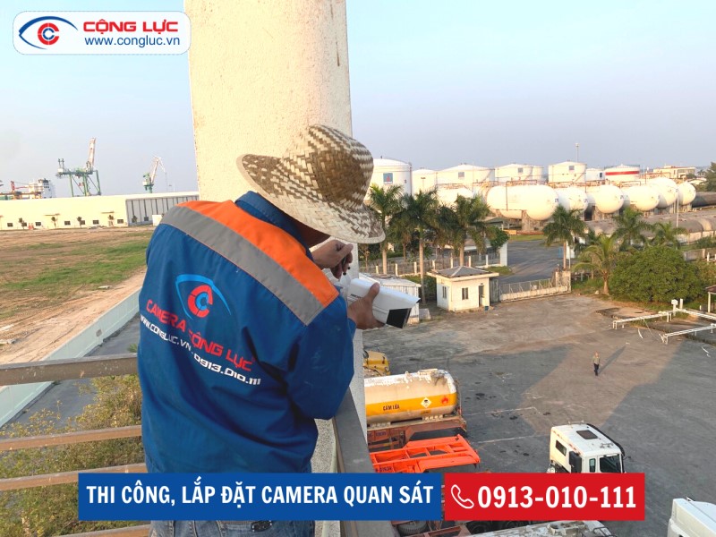 lắp đặt camera công ty khí F.A tại kcn đình vũ Hải Phòng
