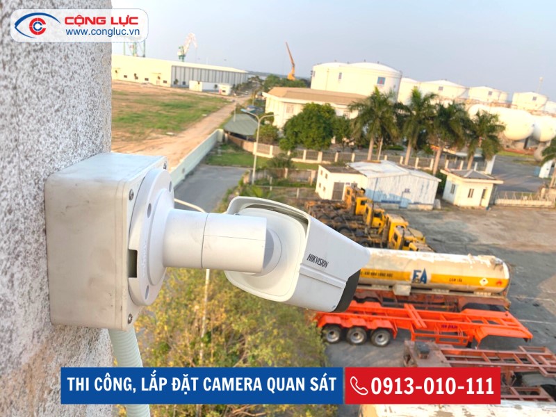 lắp camera quan sát cho nhà máy khí F.A tại KCN đình vũ Hải Phòng