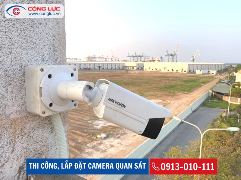 lắp camera ip hikvision cho nhà máy công ty khí f.A kcn đình vũ