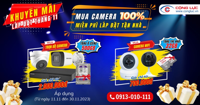 khuyến mãi lắp đặt camera quan sát tháng 11 tại hải phòng