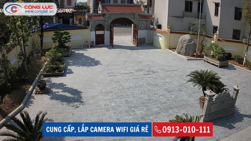 thi công lắp đặt hệ thống camera quan sát nhà thờ tổ tại Thái Bình