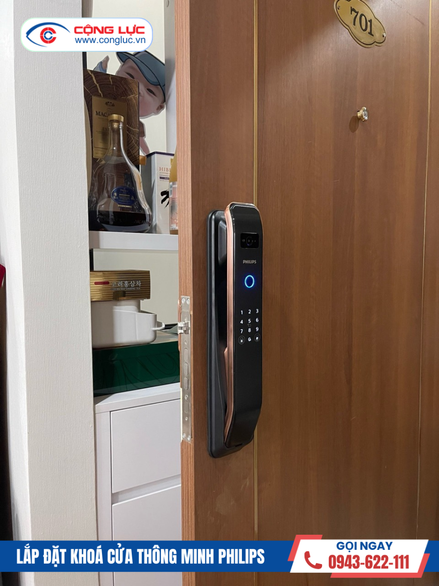 lắp khoá vân tay philips chính hãng ở hải phòng