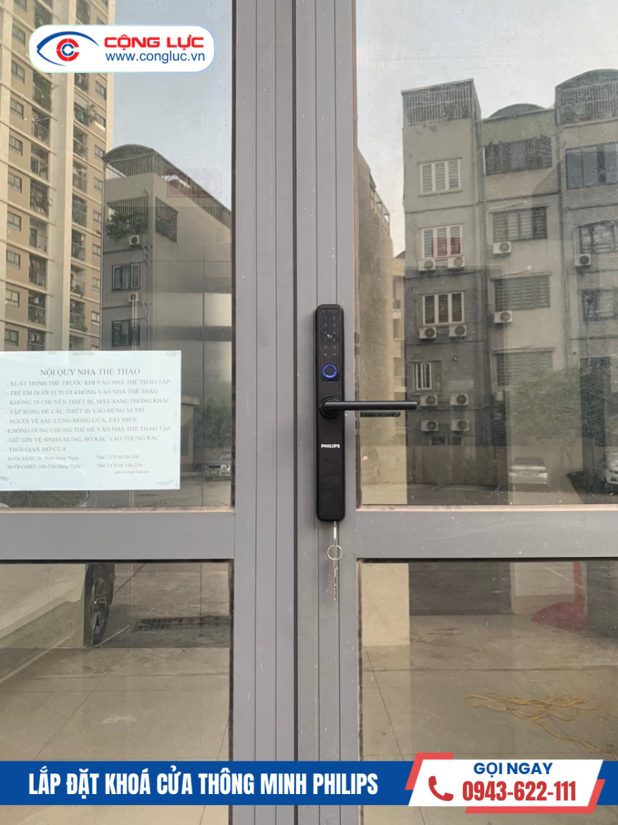 giá lắp khoá vân tay philips tại hải phòng