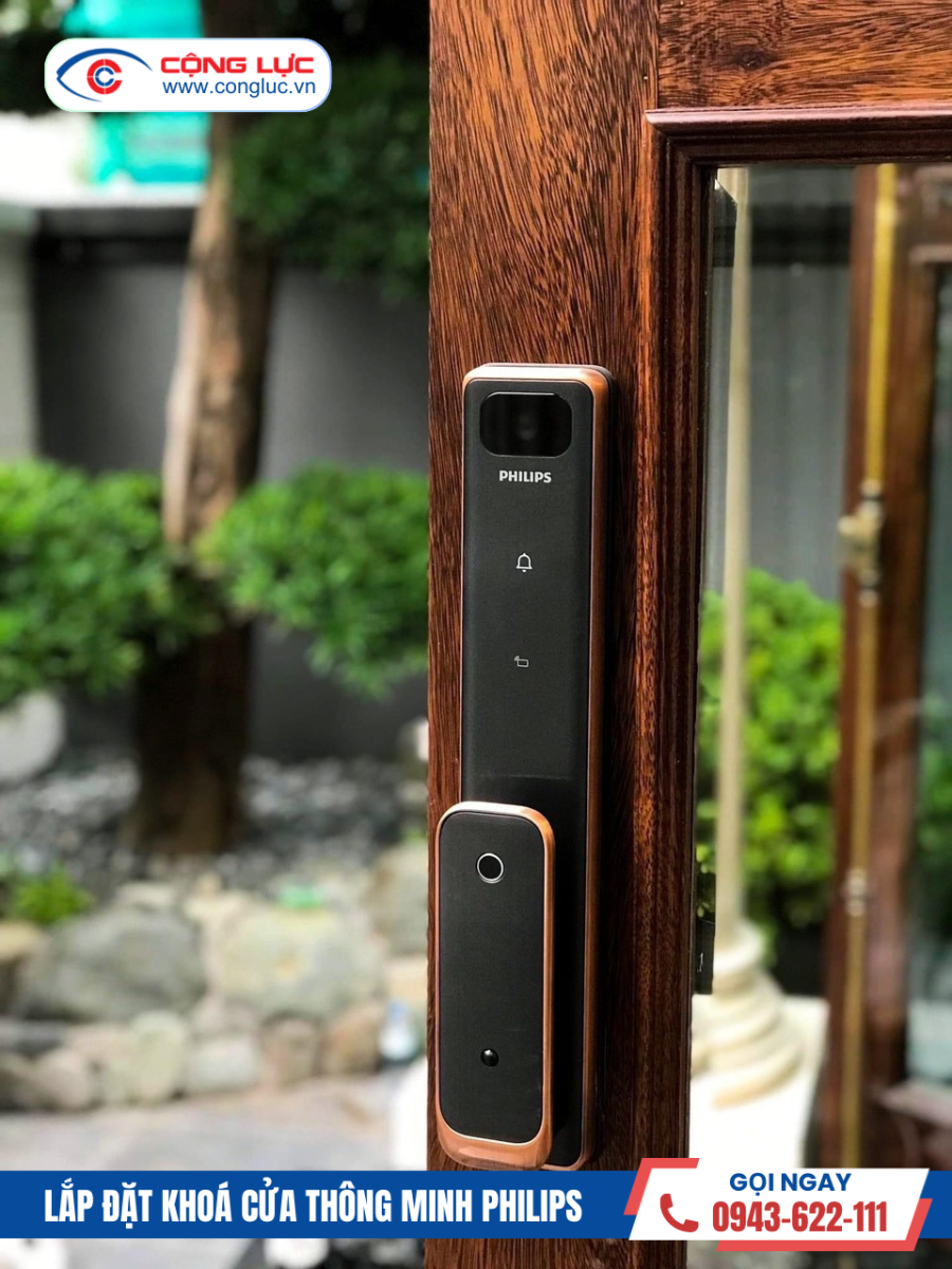 lắp đặt khoá cửa vân tay philips chính hãng giá tốt nhất hải phòng
