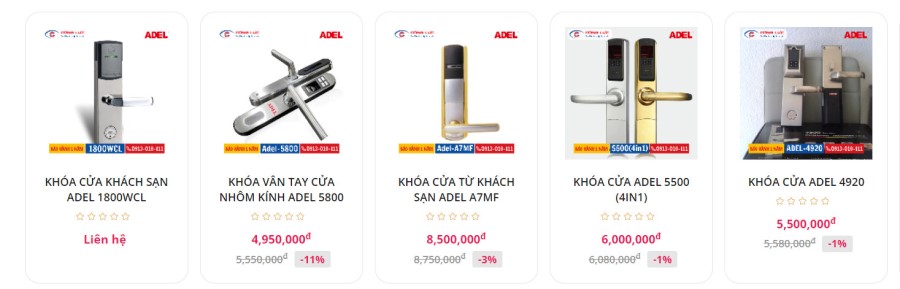 Bán khoá cửa vân tay chính hãng giá tốt nhất