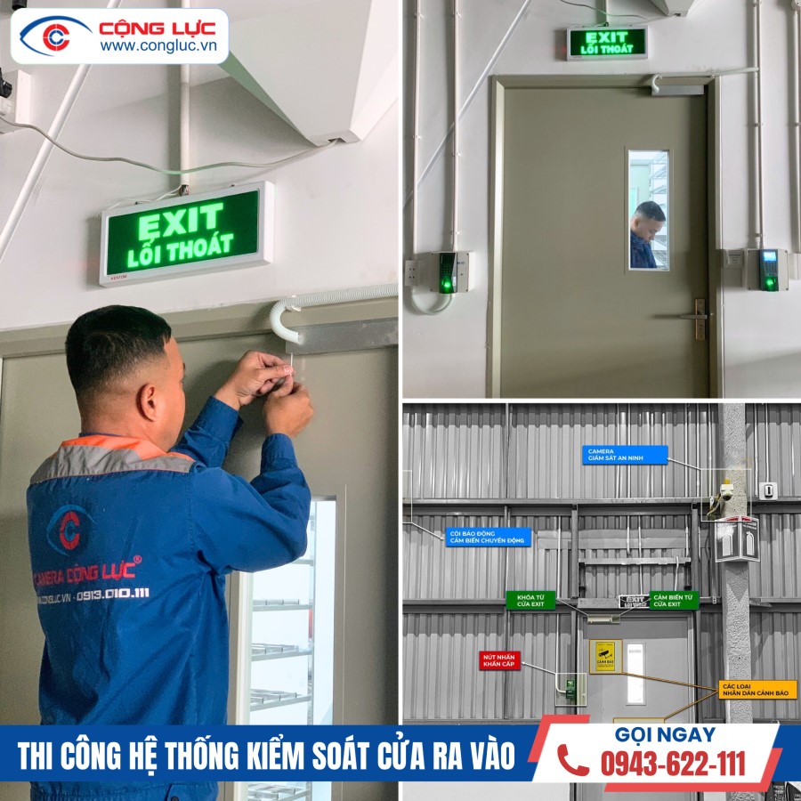 cộng lực thi công hệ thống kiểm soát cửa ra vào tại ccn Quán Trữ Kiến an