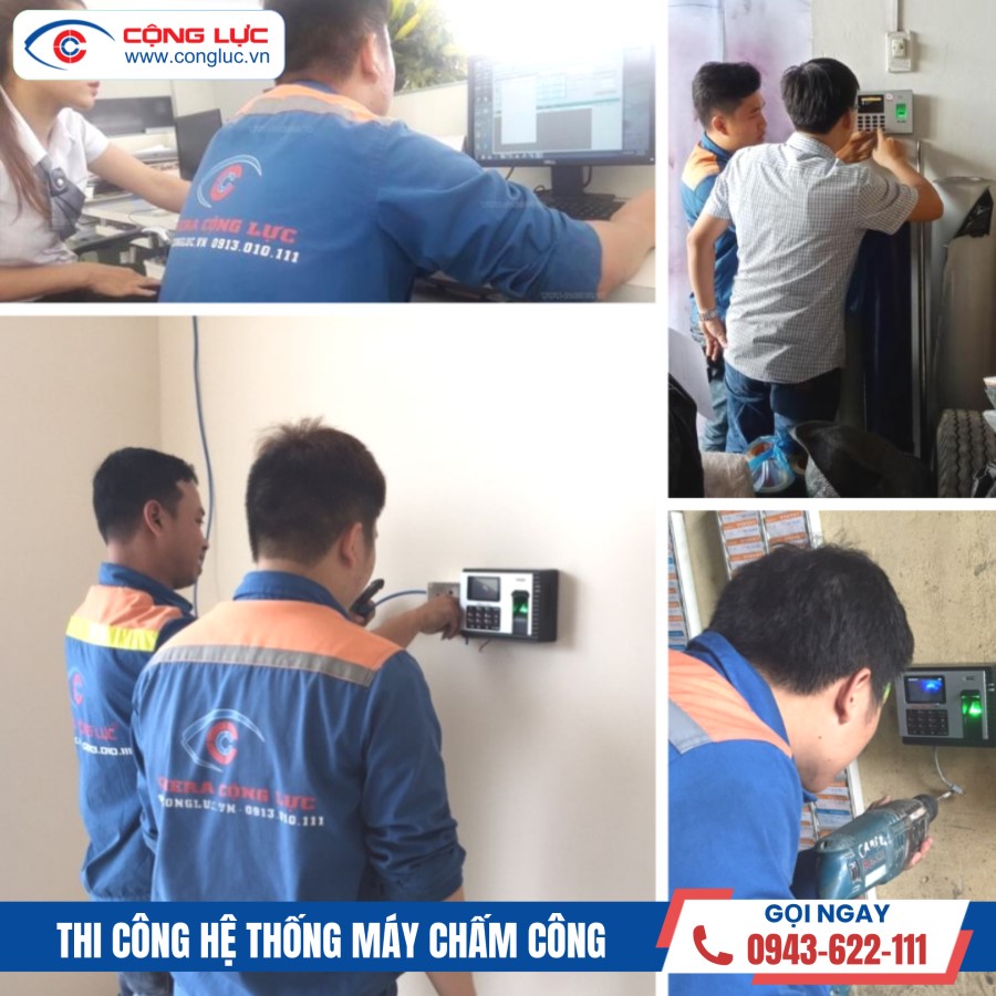 cộng lực nhà thầu lắp đặt máy chấm công chuyên nghiệp tại kcn amata sông khoai