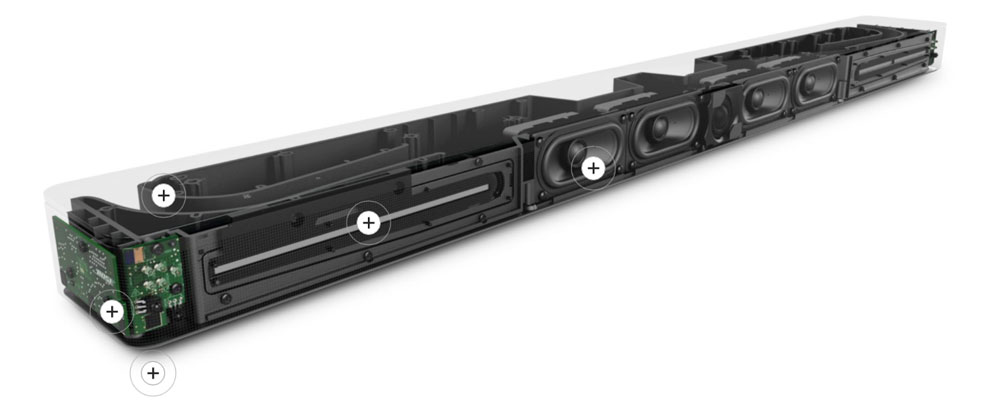 cấu tạo Soundbar 700 + Bass Module 700 + Surround Speaker