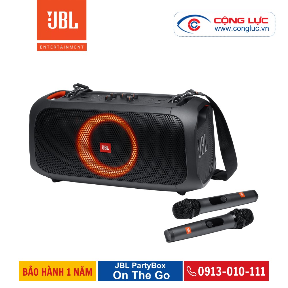 Loa Di Động JBL PartyBox On The Go (Kèm 2 Micro) chính hãng