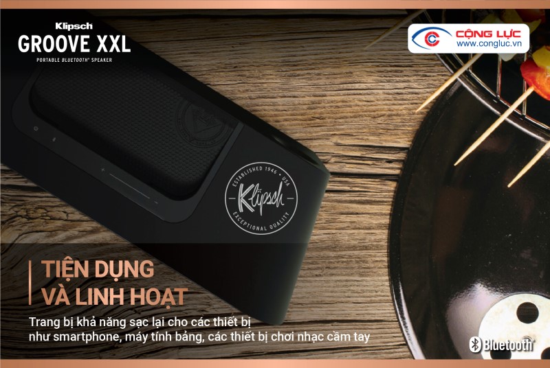 Loa Bluetooth Klipsch GROOVE XXL di động nhỏ gọn