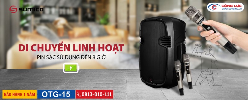 bán loa hát karaoke di động sumico on the go otg 15 giá rẻ tại hải phòng