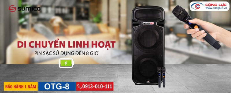 bán loa hát karaoke di động sumico otg 8 chính hãng giá rẻ