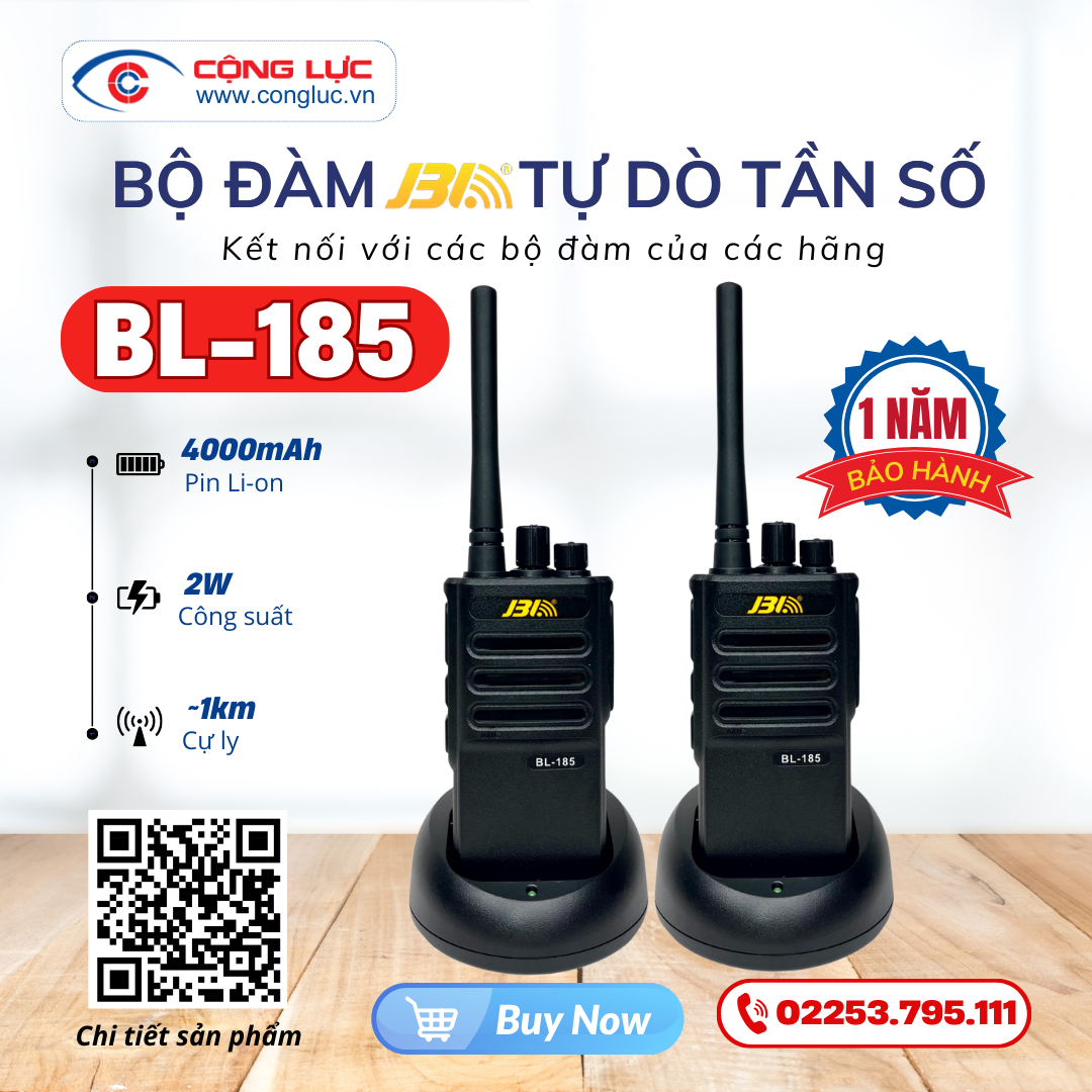 bán bộ đàm jbl bl-185 chính hãng giá rẻ nhất tại hải phòng