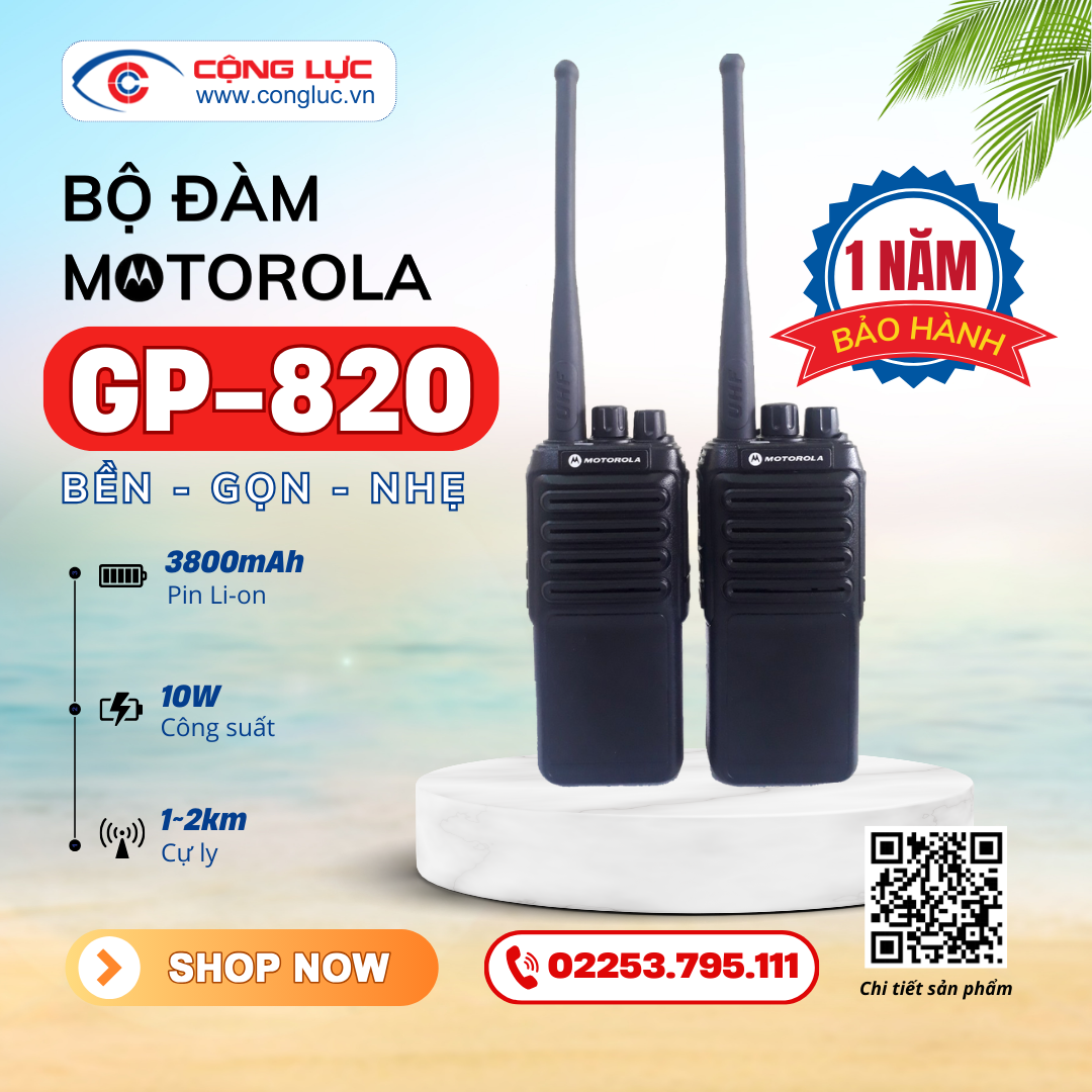 bán bộ đàm motorola gp-820 chính hãng giá rẻ nhất hải phòng