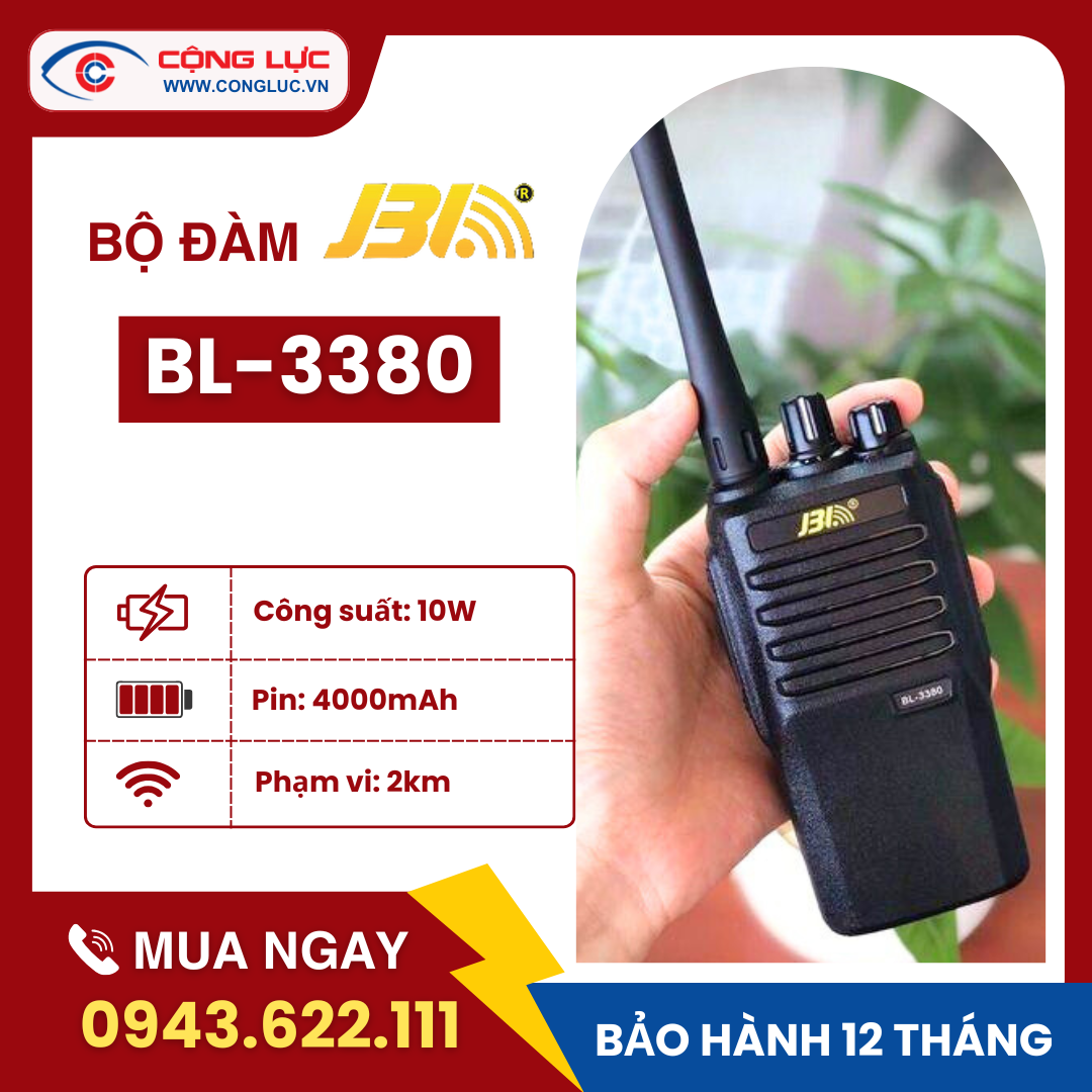 máy bộ đàm cầm tay jbl bl-3380 chính hãng giá rẻ tại Hải Phòng
