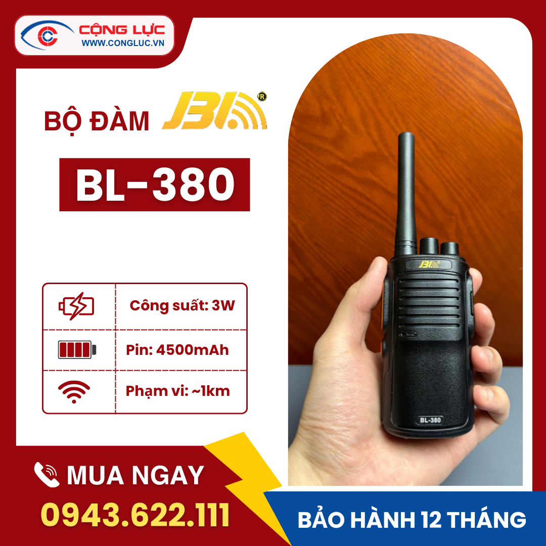 bán bộ đàm jbl bl 380 chính hãng giá rẻ nhất hải phòng
