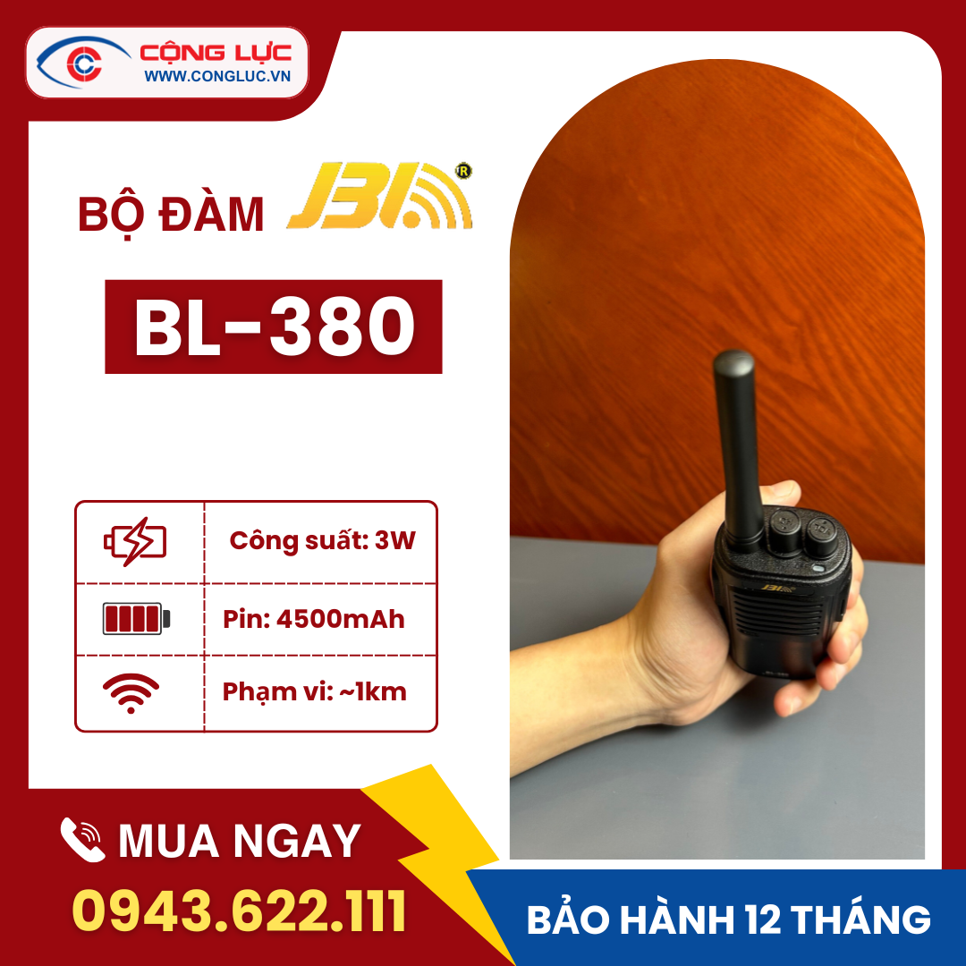 bán bộ đàm cầm tay jbl bl-380 chính hãng giá rẻ nhất hải phòng