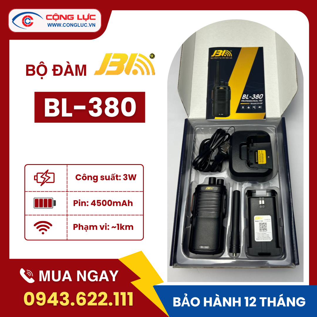bán trọn bộ sản phẩm bộ đàm jbl bl 380 giá rẻ