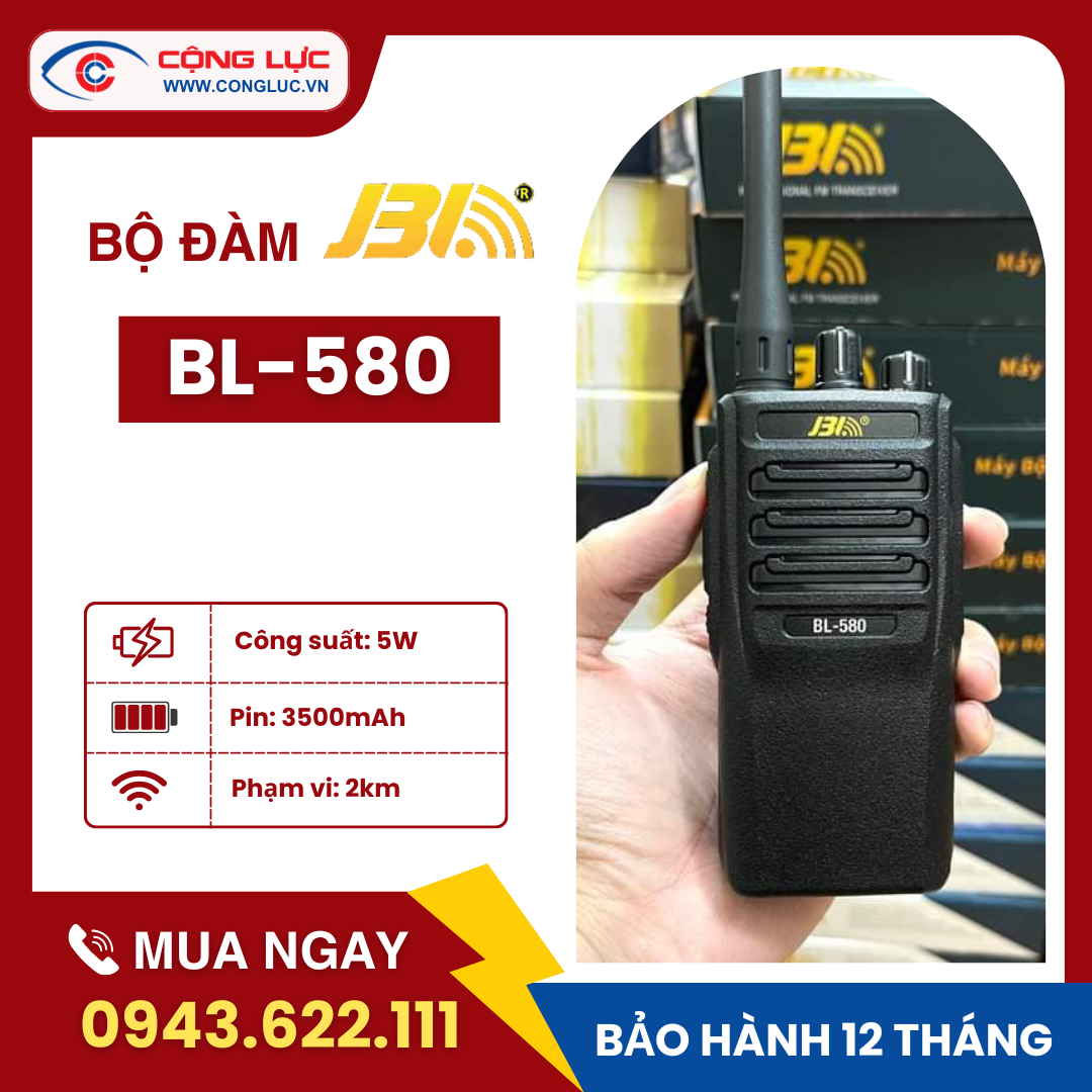 Bộ đàm cầm tay JBL BL-580 chính hãng giá rẻ tại Hải Phòng