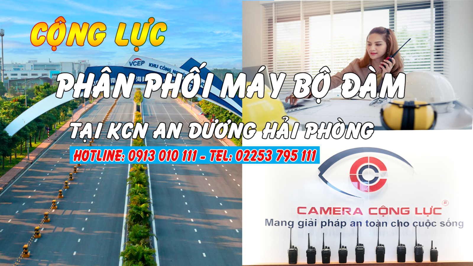 cung cấp máy bộ đàm cầm tay giá rẻ tại kcn an dương hải phòng