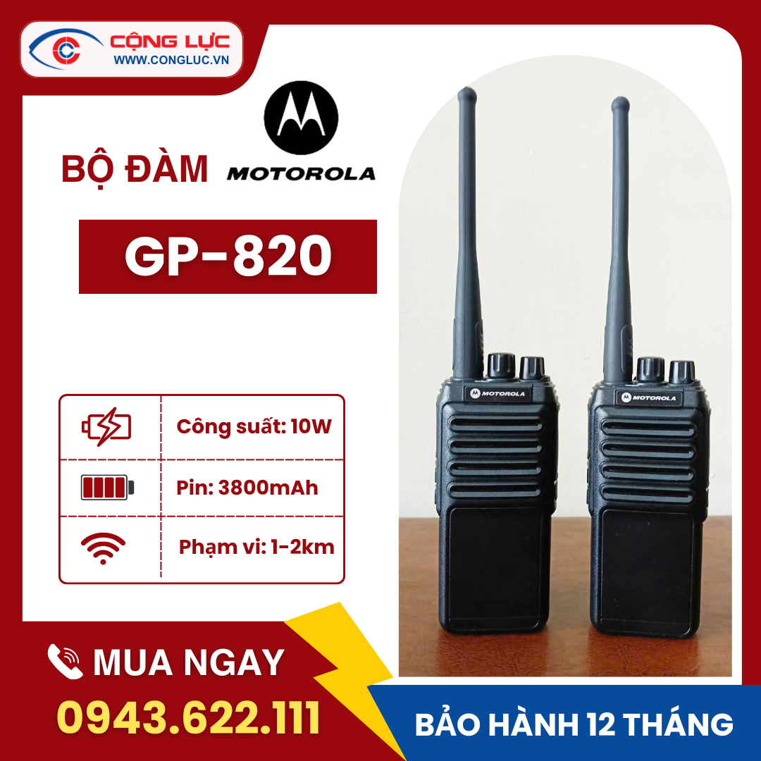 Cộng Lực bán bộ đàm Motorola GP-820 chính hãng giá tốt tại hải Phòng