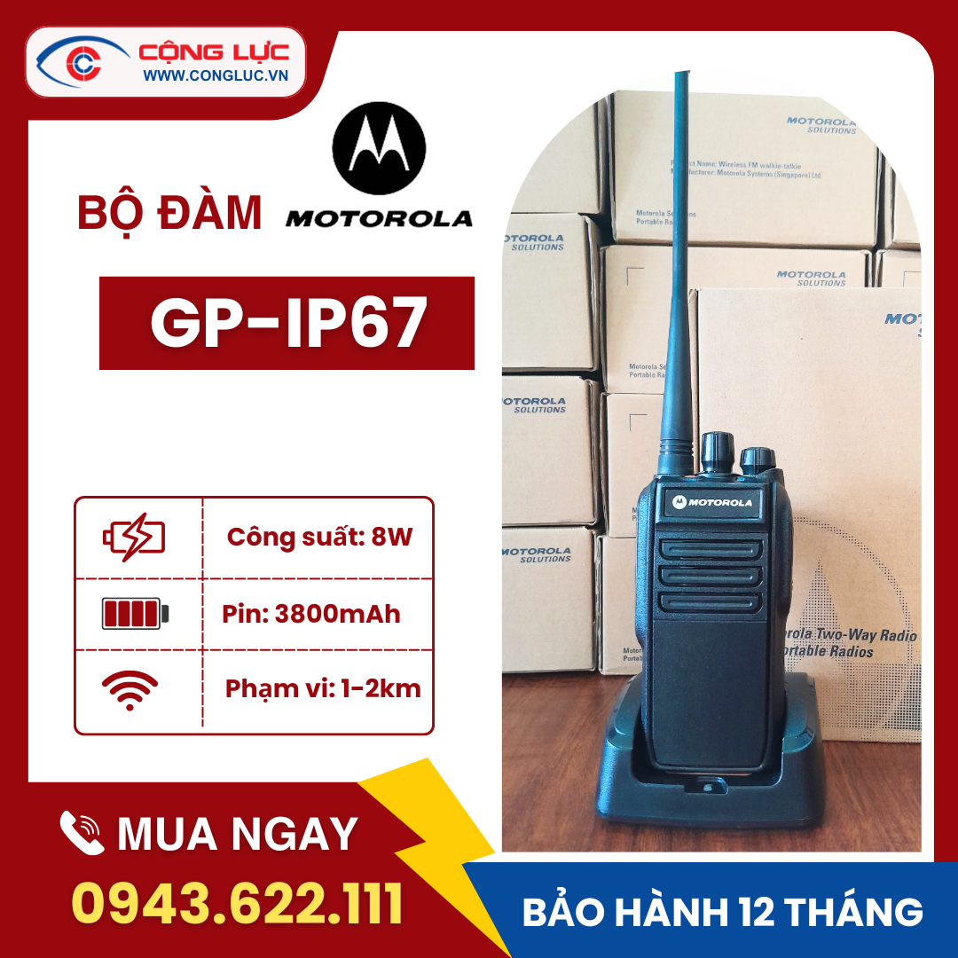 bán máy bộ đàm cầm tay chống nước motorola gp-ip67 giá rẻ tại hải phòng