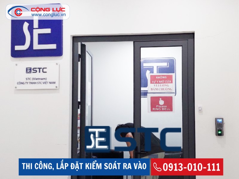 lắp đặt kiểm soát ra vào công ty stc việt nam toà nhà taiyo 97 bạch đằng quận hồng bàng