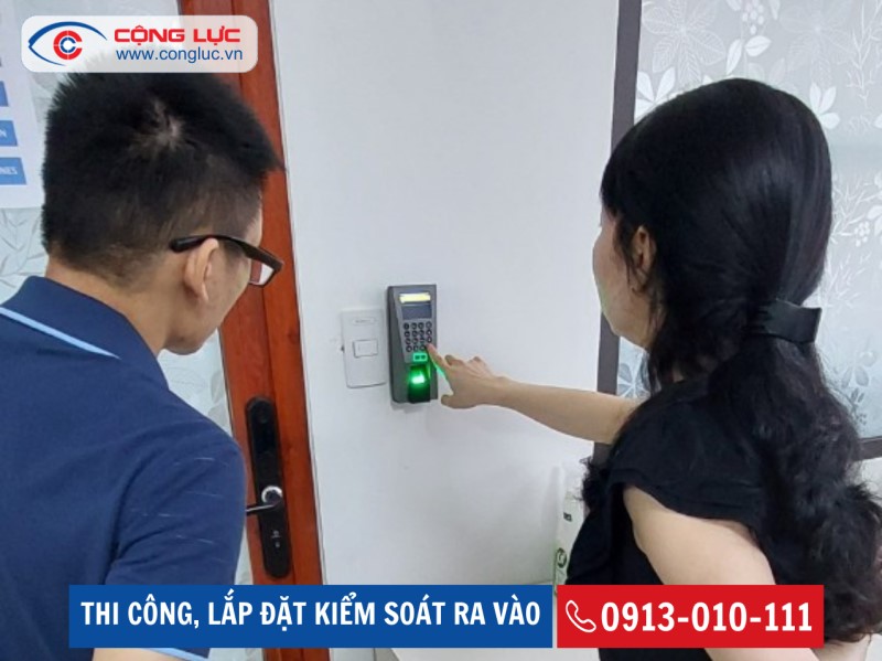 lắp kiểm soát ra vào văn phòng công ty stc việt nam tại toà nhà taiyo 97 bạch đằng