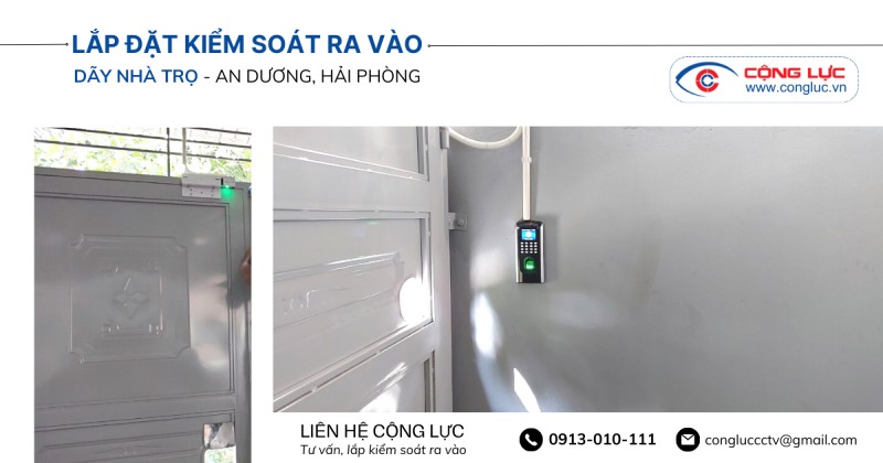 lắp đặt kiểm soát cửa ra vào dãy nhà trọ tại huyện an dương hải phòng