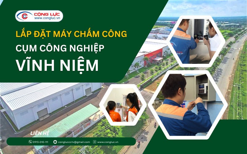 Lắp máy chấm công tại cụm công nghiệp vĩnh niệm, quận lê chân, tp hải phòng