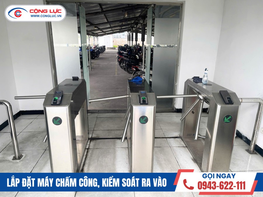 lắp đặt máy chấm công kiểm soát ra vào nhà máy EST Vina KCN Tràng Duệ Hải Phòng