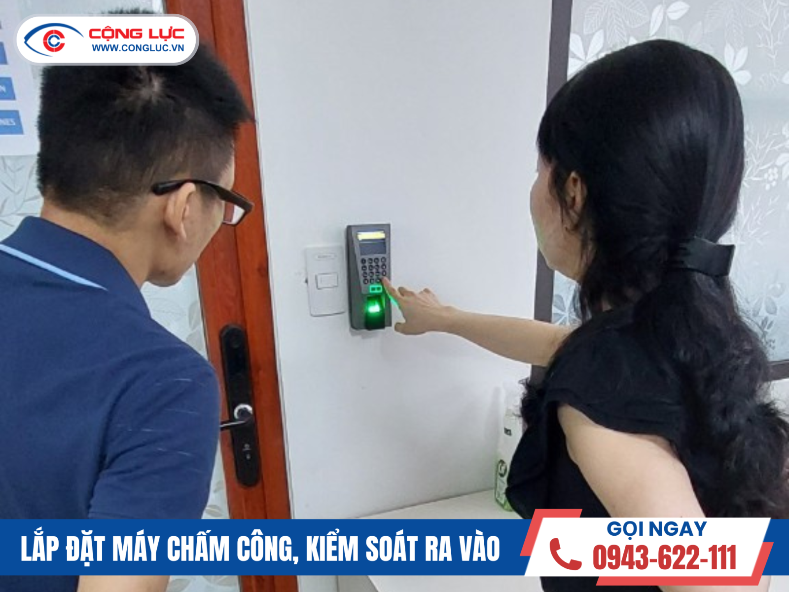 Lắp đặt máy chấm công kiểm soát ra vào văn phòng công ty