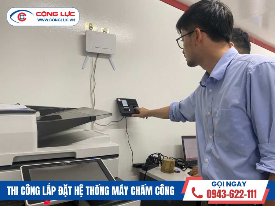 lắp máy chấm công khuôn mặt cho công ty idj kcn Deep c đình vũ hải phòng