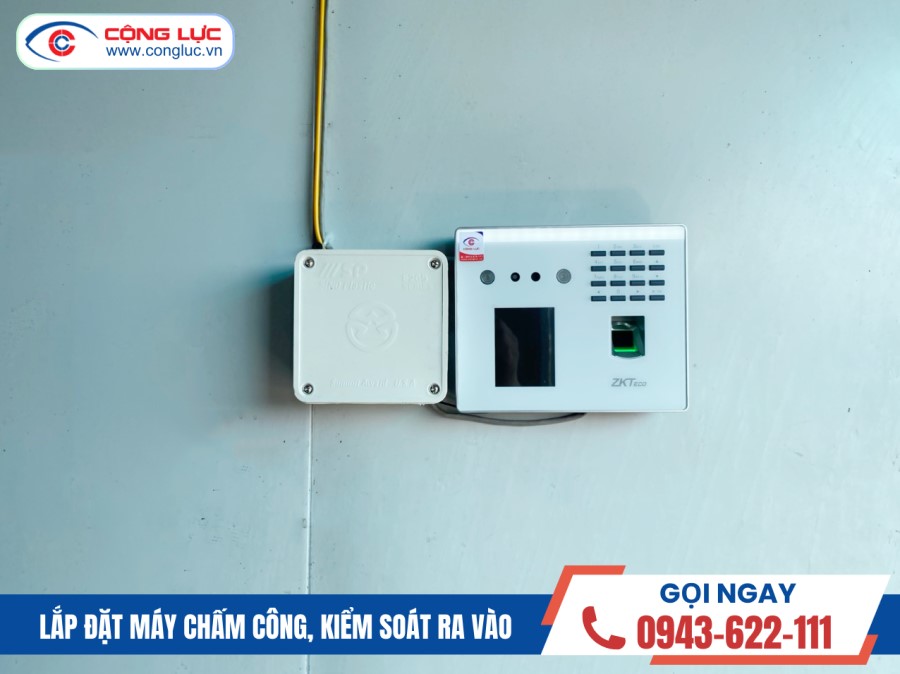 lắp đặt máy chấm công khuôn mặt zkteco mb-40vl ở công ty tiến lộc huyện an dương hải phòng